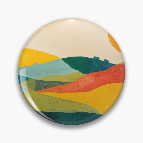 Item preview, Original Paintings by Etel Adnan, Etel Adnan Color Landscape Art designed and sold by OilArtLittle.