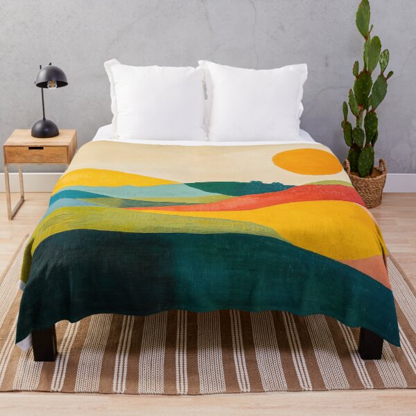 Item preview, Original Paintings by Etel Adnan, Etel Adnan Color Landscape Art designed and sold by OilArtLittle.