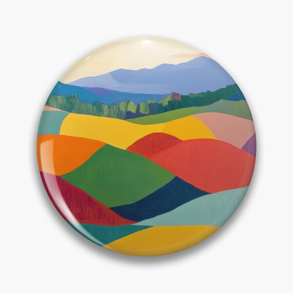 Item preview, Original Paintings by Etel Adnan, Etel Adnan Color Landscape Art designed and sold by OilArtLittle.
