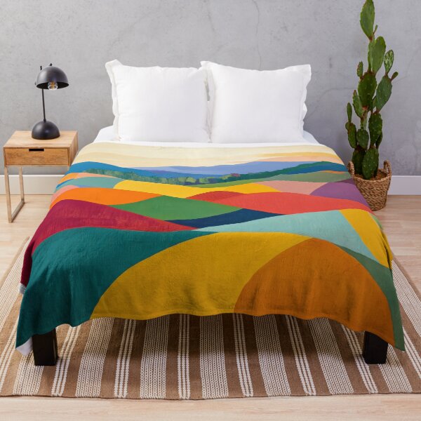 Item preview, Original Paintings by Etel Adnan, Etel Adnan Color Landscape Art designed and sold by OilArtLittle.