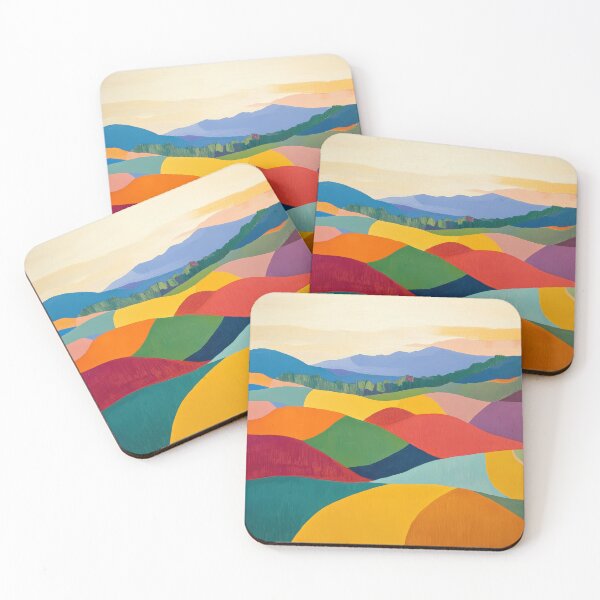 Item preview, Original Paintings by Etel Adnan, Etel Adnan Color Landscape Art designed and sold by OilArtLittle.