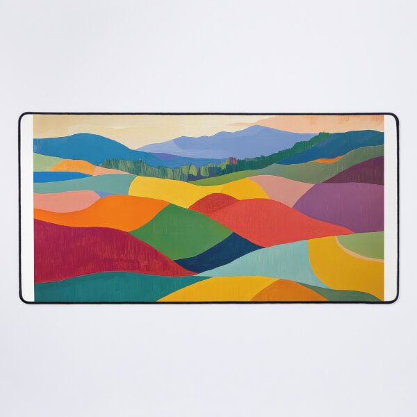 Item preview, Original Paintings by Etel Adnan, Etel Adnan Color Landscape Art designed and sold by OilArtLittle.