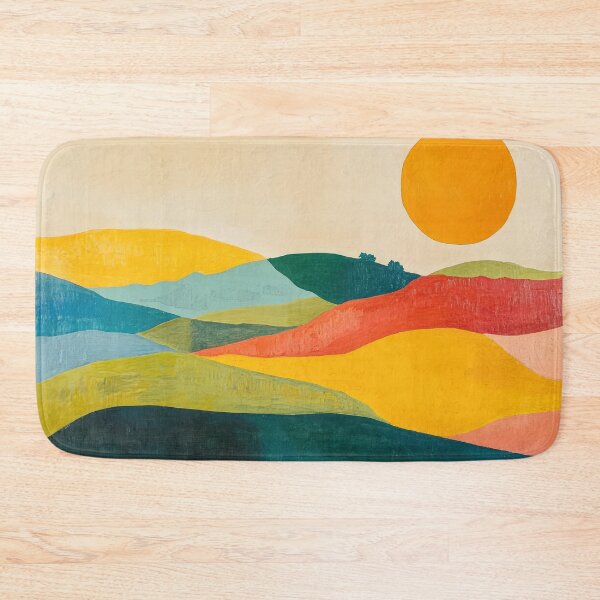 Item preview, Original Paintings by Etel Adnan, Etel Adnan Color Landscape Art designed and sold by OilArtLittle.