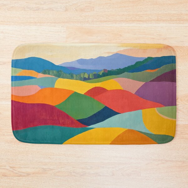 Item preview, Original Paintings by Etel Adnan, Etel Adnan Color Landscape Art designed and sold by OilArtLittle.