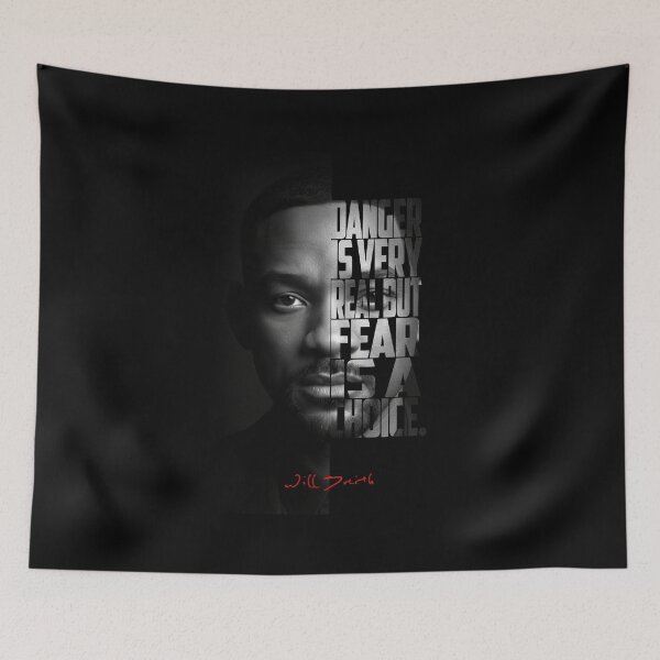 Item preview, Will Smith Split Face Poster designed and sold by Enea Kelo.