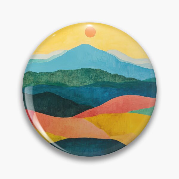 Item preview, Original Paintings by Etel Adnan, Etel Adnan Color Landscape Art designed and sold by OilArtLittle.