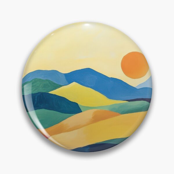 Item preview, Original Paintings by Etel Adnan, Etel Adnan Color Landscape Art designed and sold by OilArtLittle.