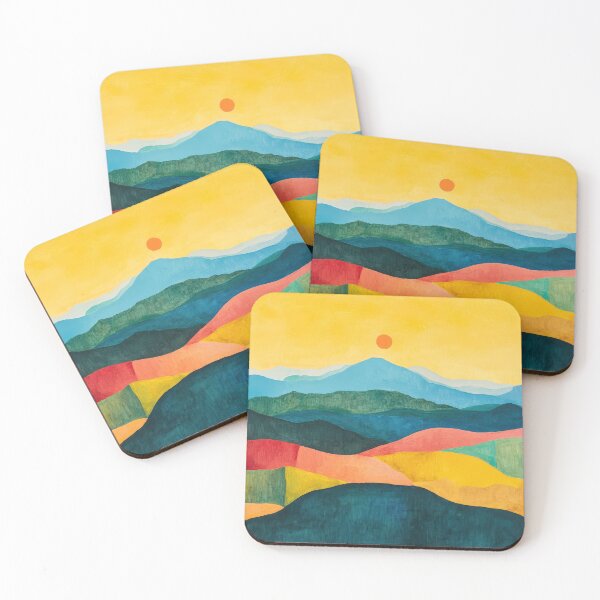 Item preview, Original Paintings by Etel Adnan, Etel Adnan Color Landscape Art designed and sold by OilArtLittle.