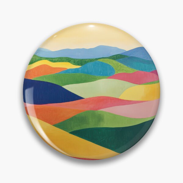 Item preview, Original Paintings by Etel Adnan, Etel Adnan Color Landscape Art designed and sold by OilArtLittle.