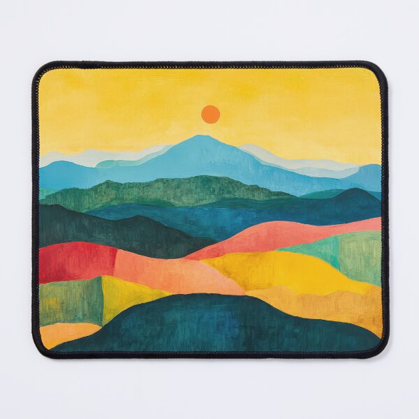 Item preview, Original Paintings by Etel Adnan, Etel Adnan Color Landscape Art designed and sold by OilArtLittle.