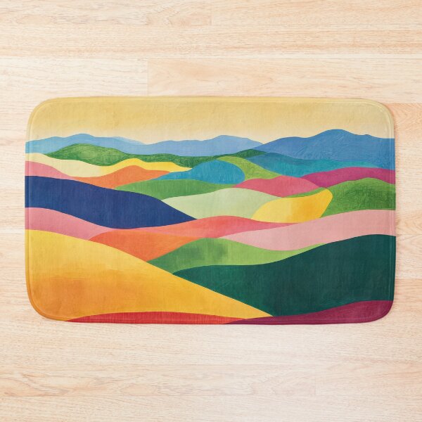 Item preview, Original Paintings by Etel Adnan, Etel Adnan Color Landscape Art designed and sold by OilArtLittle.