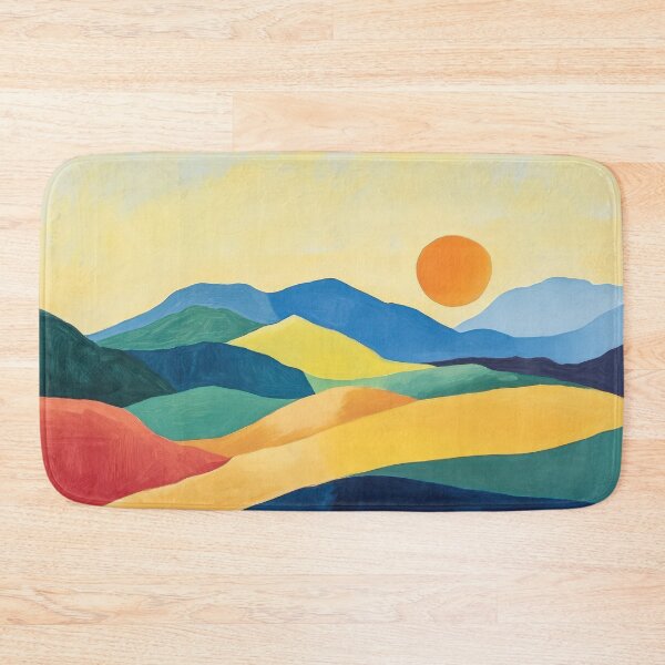 Item preview, Original Paintings by Etel Adnan, Etel Adnan Color Landscape Art designed and sold by OilArtLittle.