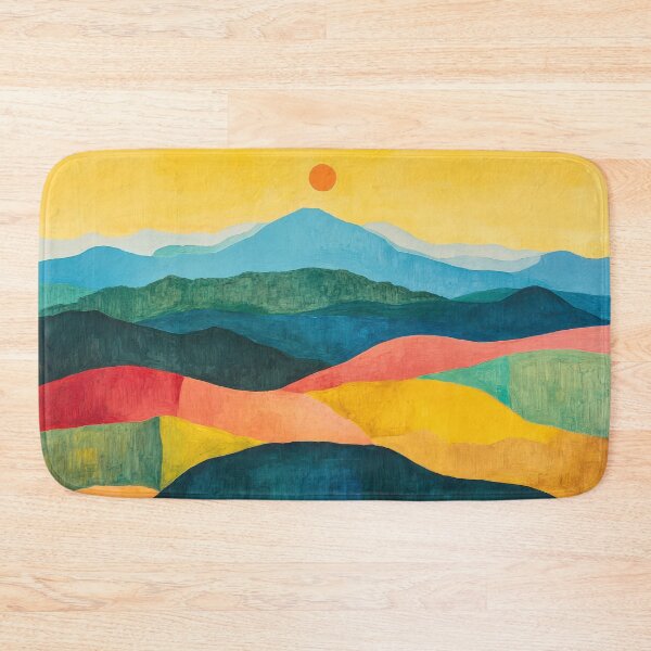 Item preview, Original Paintings by Etel Adnan, Etel Adnan Color Landscape Art designed and sold by OilArtLittle.