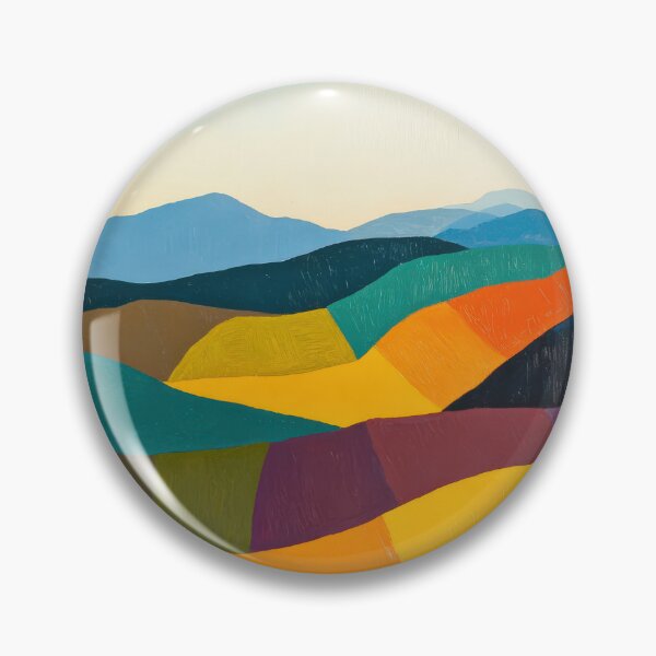 Item preview, Original Paintings by Etel Adnan, Etel Adnan Color Landscape Art designed and sold by OilArtLittle.