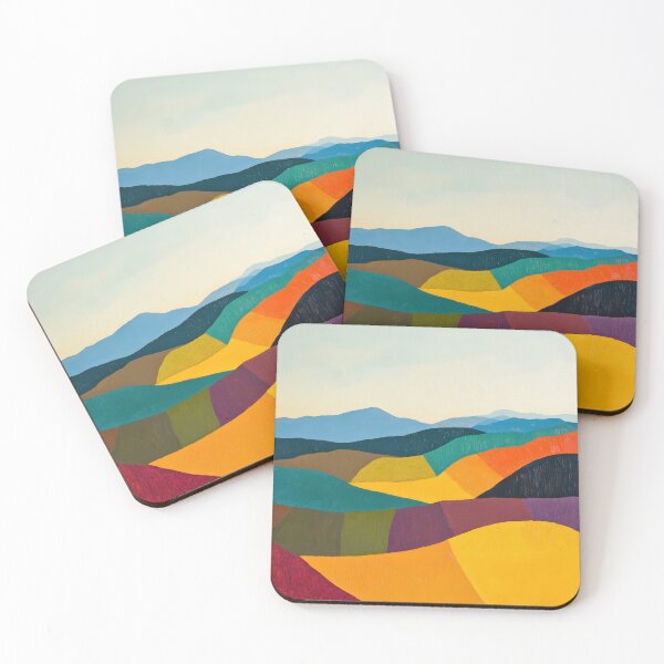 Item preview, Original Paintings by Etel Adnan, Etel Adnan Color Landscape Art designed and sold by OilArtLittle.