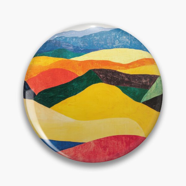 Item preview, Original Paintings by Etel Adnan, Etel Adnan Color Landscape Art designed and sold by OilArtLittle.