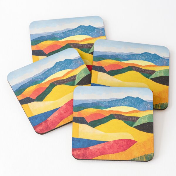 Item preview, Original Paintings by Etel Adnan, Etel Adnan Color Landscape Art designed and sold by OilArtLittle.