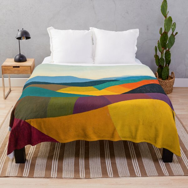 Item preview, Original Paintings by Etel Adnan, Etel Adnan Color Landscape Art designed and sold by OilArtLittle.