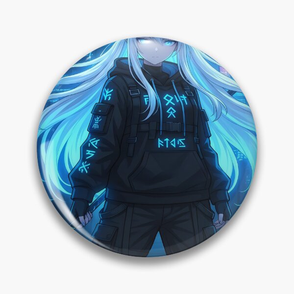 Item preview, Cyberpunk Anime Girl with Scythe designed and sold by ChiqueAvenue.
