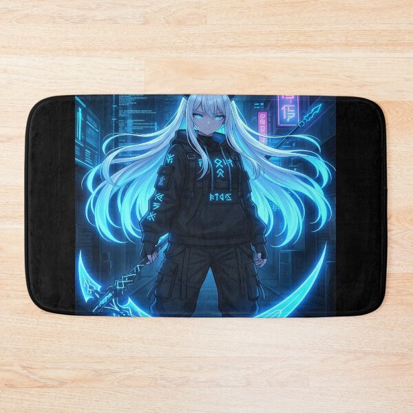 Item preview, Cyberpunk Anime Girl with Scythe designed and sold by ChiqueAvenue.