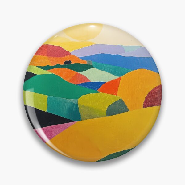 Item preview, Original Paintings by Etel Adnan, Etel Adnan Color Landscape Art designed and sold by OilArtLittle.