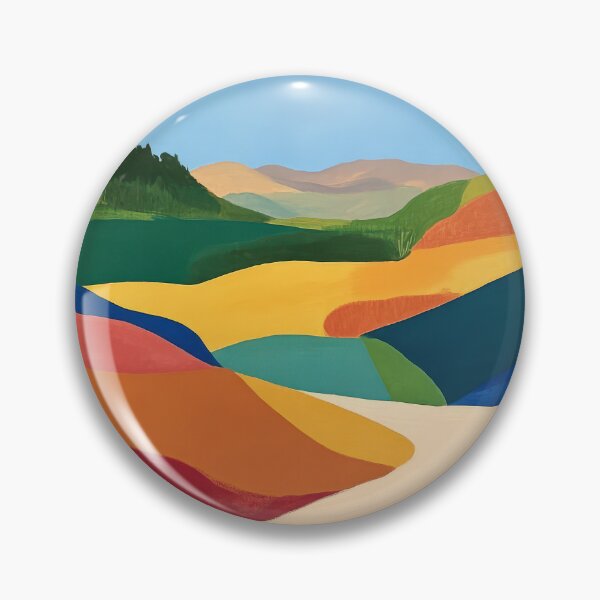 Item preview, Original Paintings by Etel Adnan, Etel Adnan Color Landscape Art designed and sold by OilArtLittle.