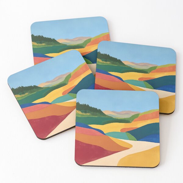 Item preview, Original Paintings by Etel Adnan, Etel Adnan Color Landscape Art designed and sold by OilArtLittle.