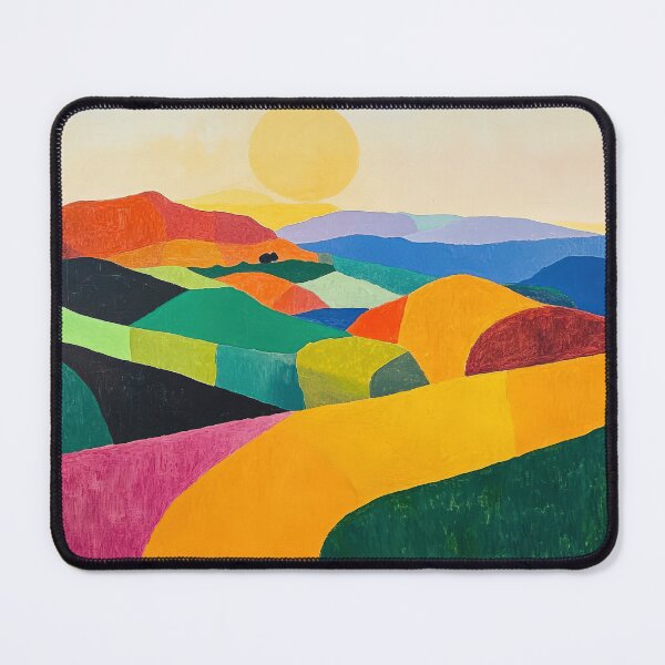 Item preview, Original Paintings by Etel Adnan, Etel Adnan Color Landscape Art designed and sold by OilArtLittle.