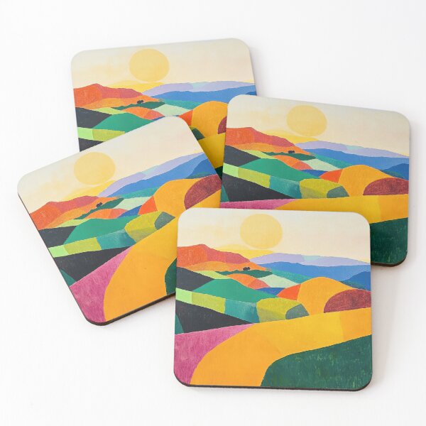 Item preview, Original Paintings by Etel Adnan, Etel Adnan Color Landscape Art designed and sold by OilArtLittle.