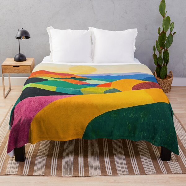 Item preview, Original Paintings by Etel Adnan, Etel Adnan Color Landscape Art designed and sold by OilArtLittle.
