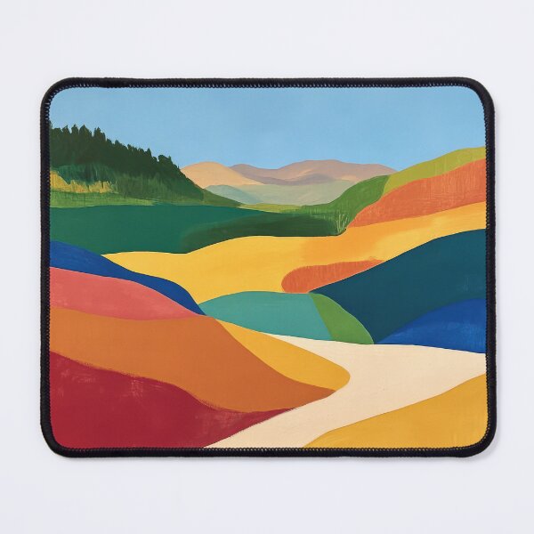 Item preview, Original Paintings by Etel Adnan, Etel Adnan Color Landscape Art designed and sold by OilArtLittle.