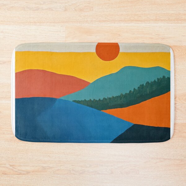 Item preview, Original Paintings by Etel Adnan, Etel Adnan Color Landscape Art designed and sold by OilArtLittle.