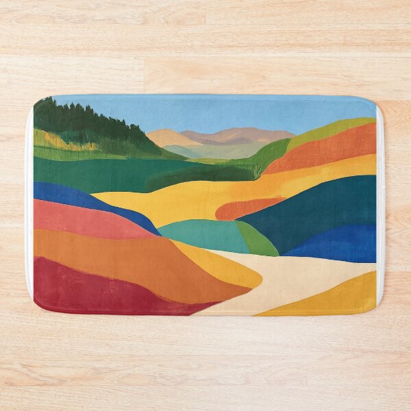 Item preview, Original Paintings by Etel Adnan, Etel Adnan Color Landscape Art designed and sold by OilArtLittle.