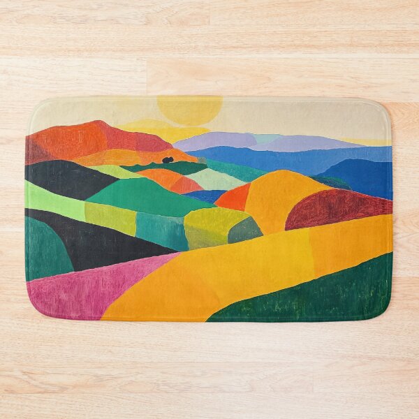 Item preview, Original Paintings by Etel Adnan, Etel Adnan Color Landscape Art designed and sold by OilArtLittle.
