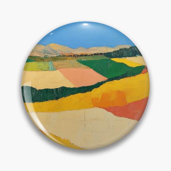 Item preview, Original Paintings by Etel Adnan, Etel Adnan Color Landscape Art designed and sold by OilArtLittle.