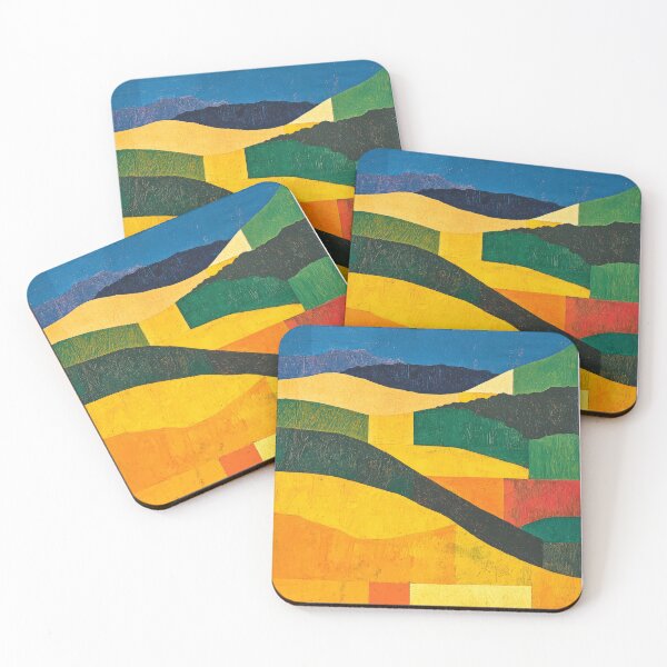 Item preview, Original Paintings by Etel Adnan, Etel Adnan Color Landscape Art designed and sold by OilArtLittle.