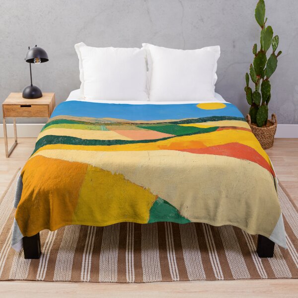Item preview, Original Paintings by Etel Adnan, Etel Adnan Color Landscape Art designed and sold by OilArtLittle.