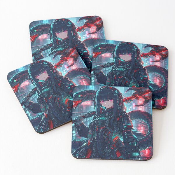 Item preview, Cyberpunk Anime Girl with Snake designed and sold by ChiqueAvenue.
