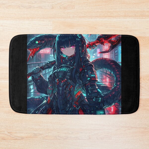 Item preview, Cyberpunk Anime Girl with Snake designed and sold by ChiqueAvenue.