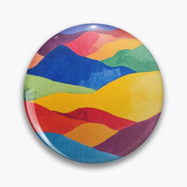 Item preview, Original Paintings by Etel Adnan, Etel Adnan Color Landscape Art designed and sold by OilArtLittle.