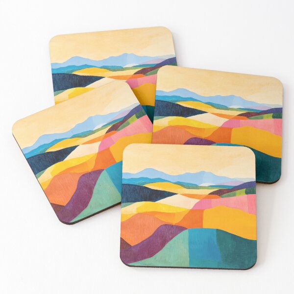 Item preview, Original Paintings by Etel Adnan, Etel Adnan Color Landscape Art designed and sold by OilArtLittle.