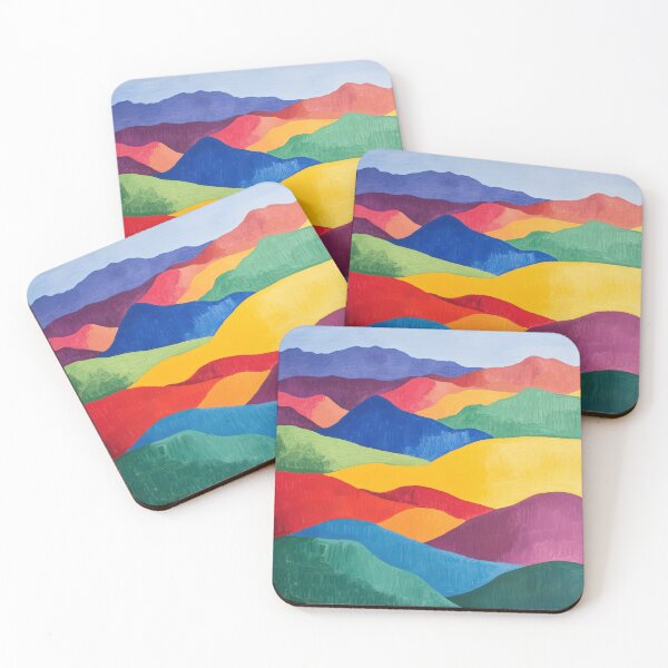 Item preview, Original Paintings by Etel Adnan, Etel Adnan Color Landscape Art designed and sold by OilArtLittle.