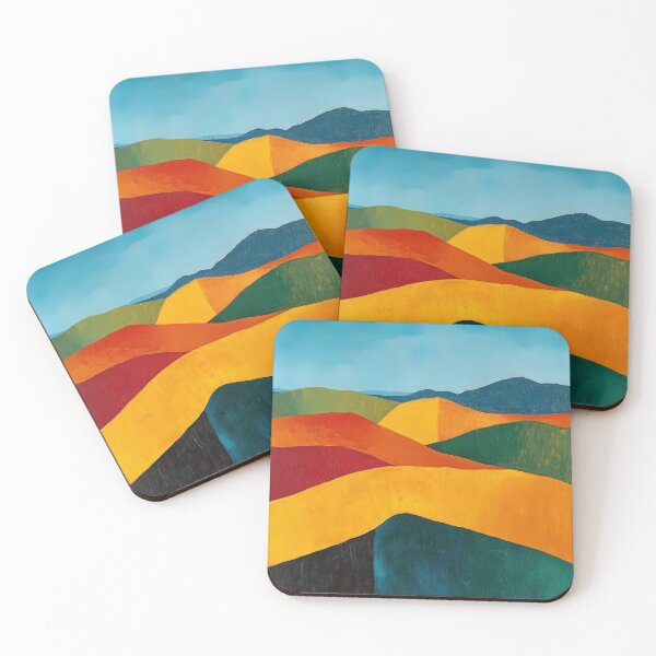 Item preview, Original Paintings by Etel Adnan, Etel Adnan Color Landscape Art designed and sold by OilArtLittle.