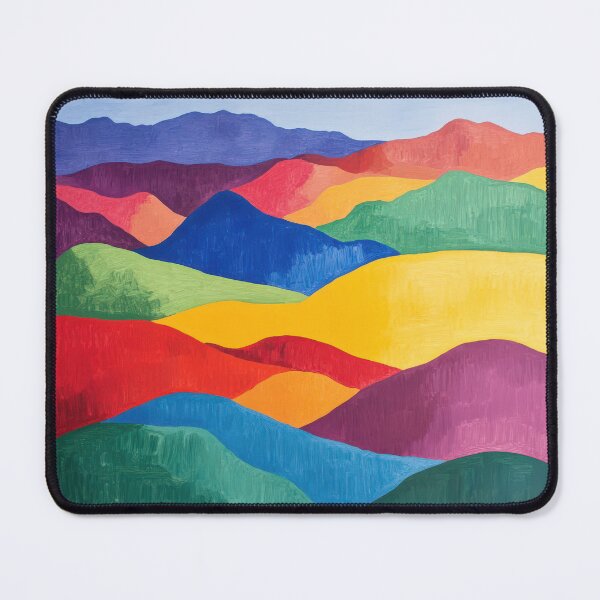 Item preview, Original Paintings by Etel Adnan, Etel Adnan Color Landscape Art designed and sold by OilArtLittle.