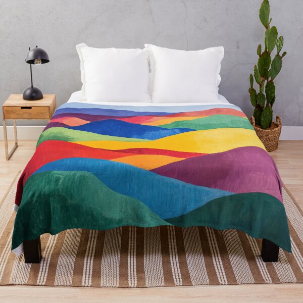 Item preview, Original Paintings by Etel Adnan, Etel Adnan Color Landscape Art designed and sold by OilArtLittle.