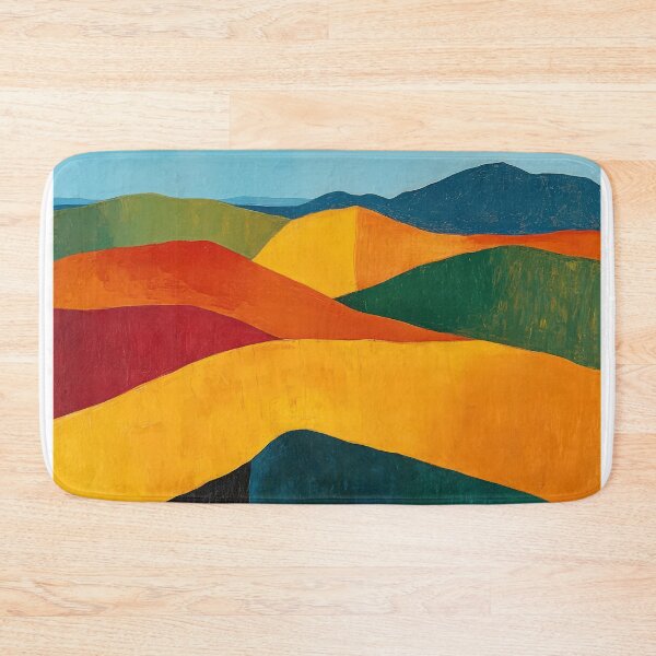 Item preview, Original Paintings by Etel Adnan, Etel Adnan Color Landscape Art designed and sold by OilArtLittle.