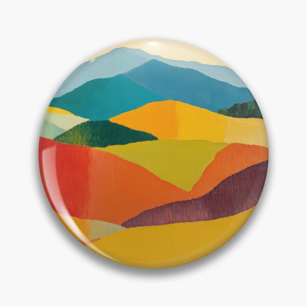 Item preview, Original Paintings by Etel Adnan, Etel Adnan Color Landscape Art designed and sold by OilArtLittle.