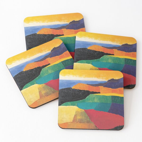 Item preview, Original Paintings by Etel Adnan, Etel Adnan Color Landscape Art designed and sold by OilArtLittle.
