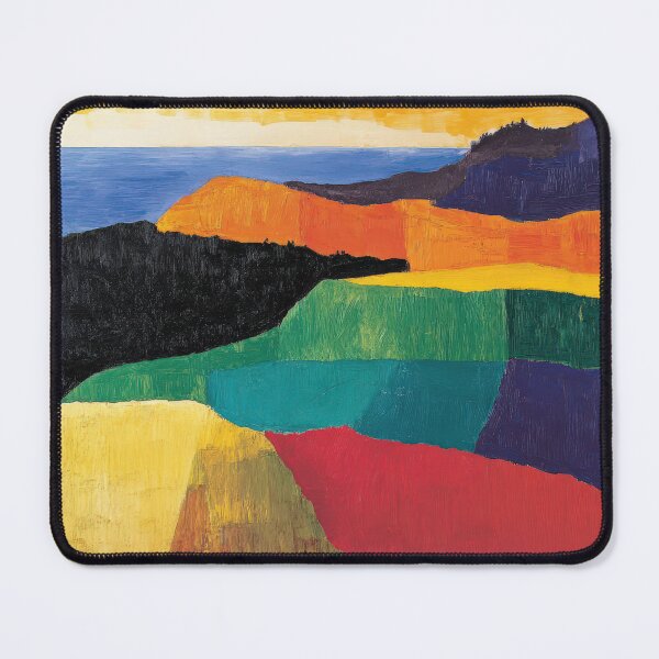 Item preview, Original Paintings by Etel Adnan, Etel Adnan Color Landscape Art designed and sold by OilArtLittle.