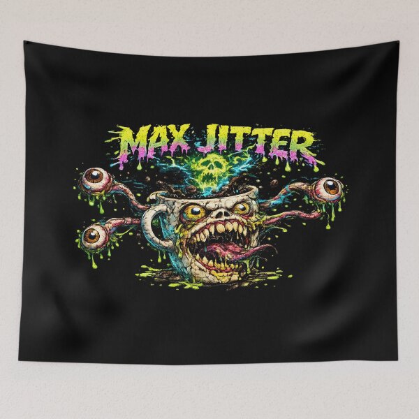 Item preview, Max Jitter - Mutant Coffee Mug 80s Gross Out Horror designed and sold by elglotonmusical.